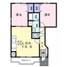 パレス吉元Ⅳ 2LDKの間取り