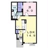エル　ゴルド 1LDKの間取り