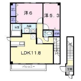 間取図 ベルクール石川2号館