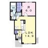 ラ・クラルテⅡ 1LDKの間取り