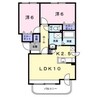 アビタシオン 2LDKの間取り