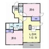 ステイブルミハラ 2LDKの間取り
