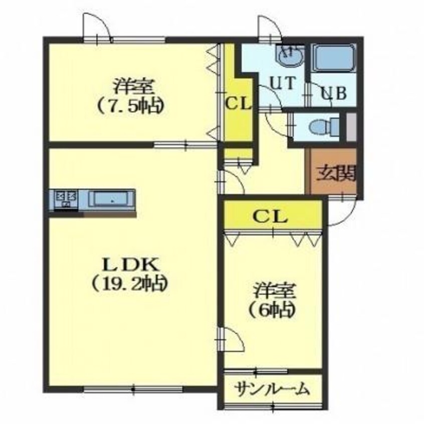 間取図 ヴィラージュ東浜