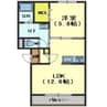 ノエル昭和 1LDKの間取り