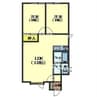 Mシャンテ 2LDKの間取り