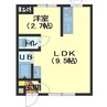 エスポワフチュールⅢ 1LDKの間取り