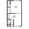 光和ハイツ 1DKの間取り