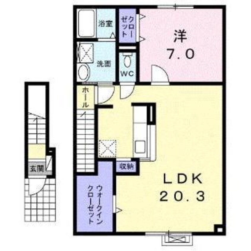 間取図 エルムプラシードA10号館