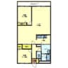 ドムス昭和 2LDKの間取り