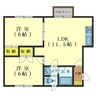 アーバン美原 2LDKの間取り