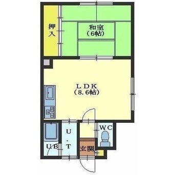 間取図 コーポ花園No.3