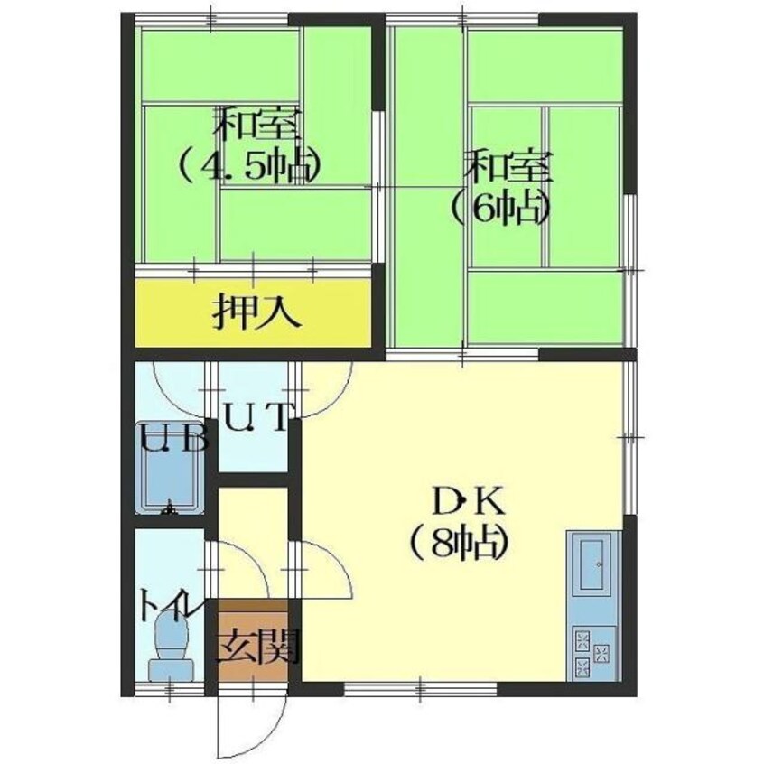 間取図 コーポミライ深堀