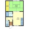 中谷内アパート 1DKの間取り