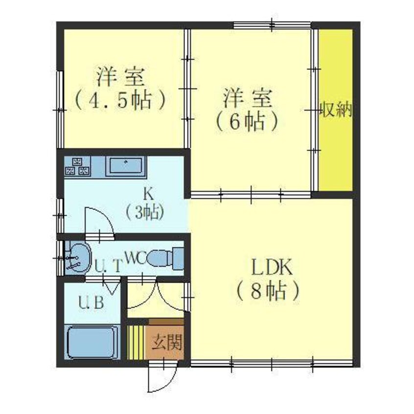間取図 コーポ潤2