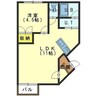 マンションギャザー 1LDKの間取り