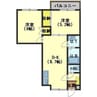 ロイヤルライフ富岡 2DKの間取り