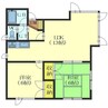 エコーマンションNo.1 2LDKの間取り