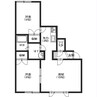 リーヴコート 2LDKの間取り