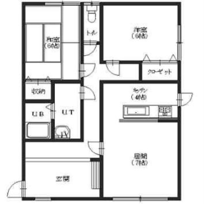 間取図 コーポ私市