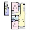 グラース　アン　ポタジェⅡ 2LDKの間取り