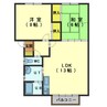 コーポ鈴蘭 2LDKの間取り