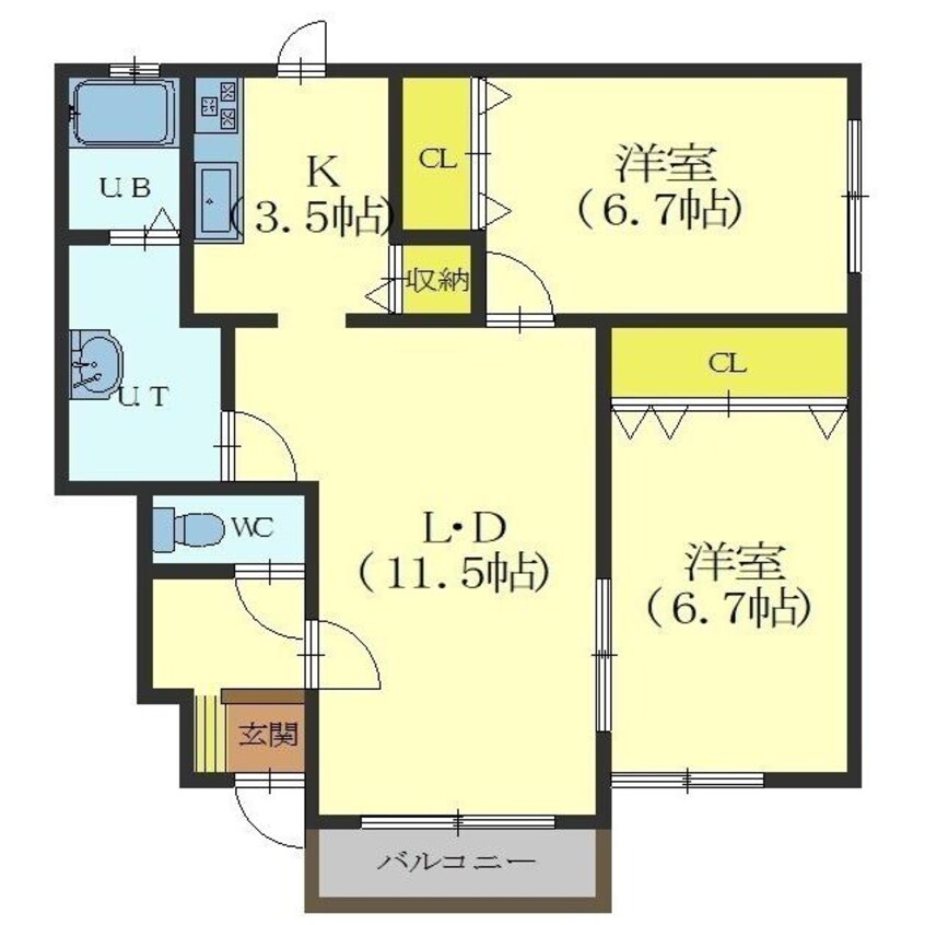 間取図 レジデンス北斗