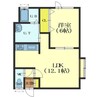 アールズⅡ 1LDKの間取り