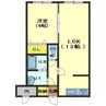 グランドメゾン美原 1LDKの間取り