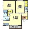 クロフォード21 2LDKの間取り