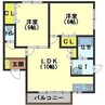 クロフォード21 2LDKの間取り