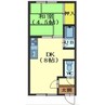 マンション白樺 1DKの間取り