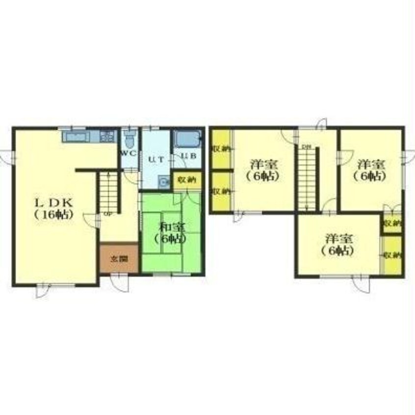 間取図 湯浜町5-7貸家