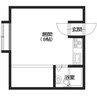 ヴァンベール亀田 1Rの間取り