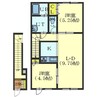 Prince K.RⅣ 2LDKの間取り