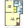 レジデンスカメリアB棟 1LDKの間取り