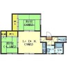 美原2丁目29番一棟二戸 2DKの間取り
