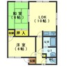 ユピテル参番館 2LDKの間取り