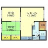 ハウス・ユー 2LDKの間取り