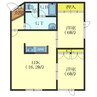 アル東浜 2LDKの間取り