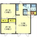 ハウスコンフォートBの間取図