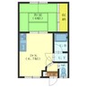コーポ花園 1DKの間取り