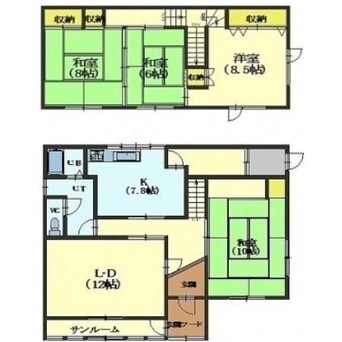 間取図 陣川町86番貸家