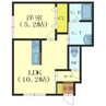 Avenue千歳 1LDKの間取り