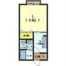 ソレイユSⅡ 1Kの間取り