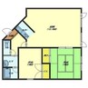 RESIDENTIAL OF CUBIC 2LDKの間取り