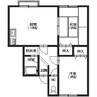 グリーンハウス昭和 2LDKの間取り