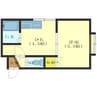 レオパレス千歳C棟 1DKの間取り