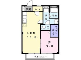 間取図 名鉄津島線･尾西線（須ケ口-弥富）/木田駅 徒歩10分 1階 築26年