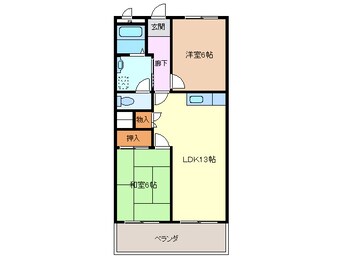 間取図 名鉄津島線･尾西線（須ケ口-弥富）/甚目寺駅 徒歩15分 2階 築31年