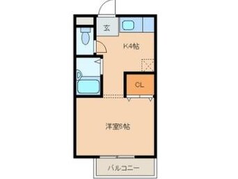 間取図 名鉄名古屋本線/須ケ口駅 徒歩10分 2階 築29年